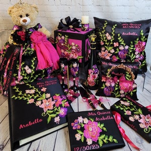 Quinceanera Sets Black & Pink Charro (see description) / Cojin