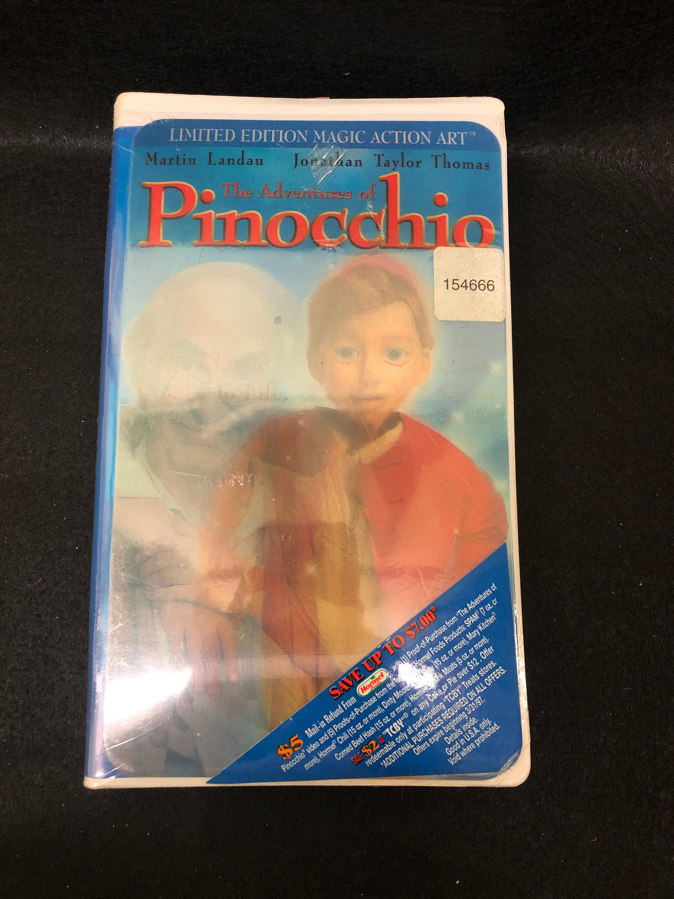 The Adventures of Pinocchio VHS New Line Cinema Home Video