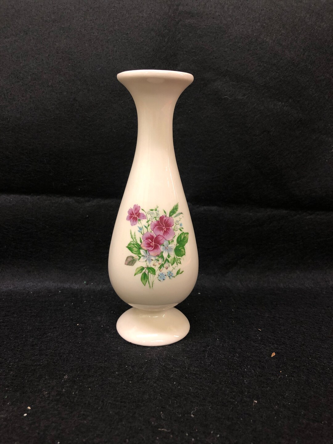 Vintage Porcelain Bud Vase Floral Design 7 Inches Tall - Etsy
