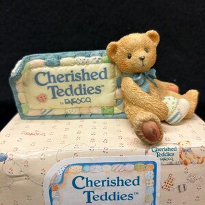 Enesco Cherished Teddies Store Sign Bear Figurine with Box