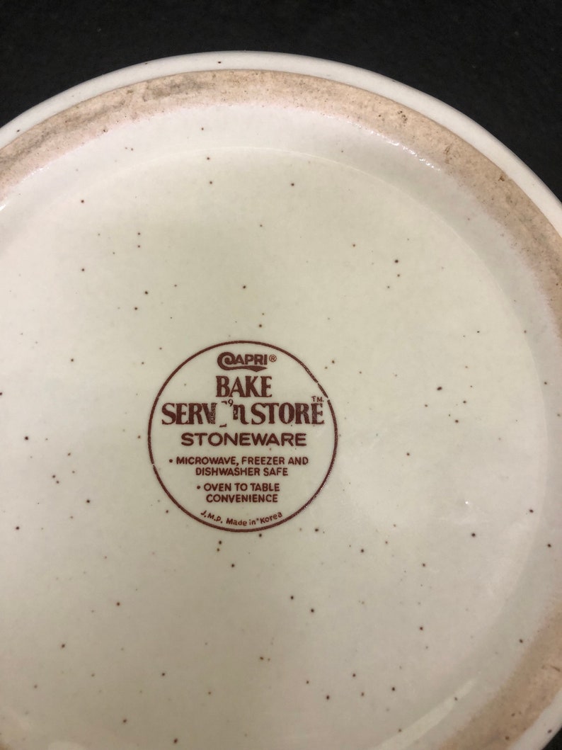 Vintage Capri Bake Serve 'N Store Stoneware Casserole Dish 1970's Etsy