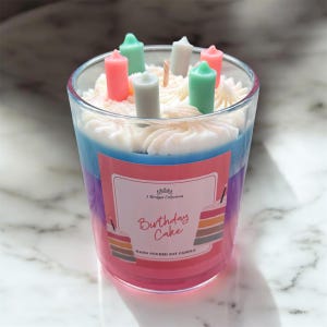 Dessert Candle ~ Birthday Cake Large Soy Wax Candle ~ Approx 40 Hours Burn Time ~ Desserts ~ Birthday Candles ~ Birthday Gift Ideas