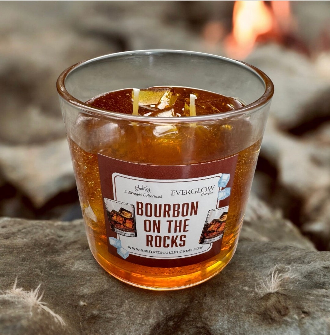 Bourbon on the Rocks Candle Fathers Day Gift Ideas Handmade Candle ...
