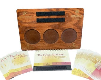 REMY MARTIN Flight Experience ~ Wood Tasting Trays with Flip Charts ~ 1999 NEW