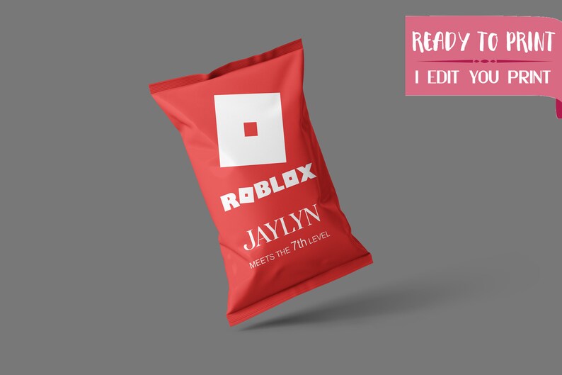 Roblox Chip Bag Labels Roblox Snack Bag Label Roblox Party Etsy - roblox party etsy