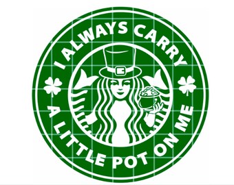 I Always Carry A Little Pot On Me Svg, St. Patrick’s Day Svg, Lucky Svg, Irish Svg, Clover Svg, Cricut, Silhouette Vector Cut File