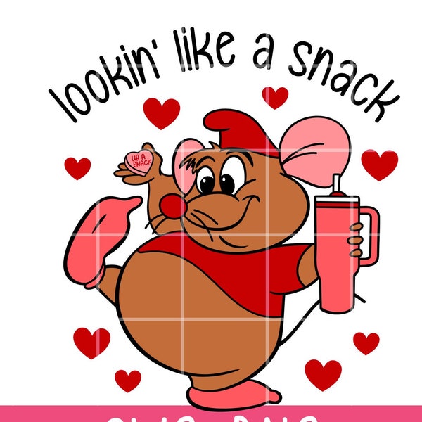 Lookin' Like a Snack Gus Heart Svg, Love Svg, Valentine’s Day Svg, Funny Valentine Svg, Cricut, Silhouette Vector Cut File