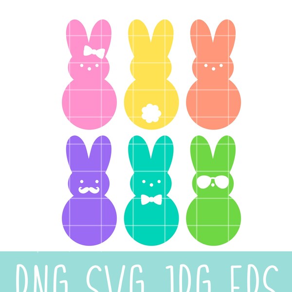 Cute Peeps Svg, Happy Easter Svg, Easter egg Svg, Spring Svg, Cricut, Silhouette Vector Cut File