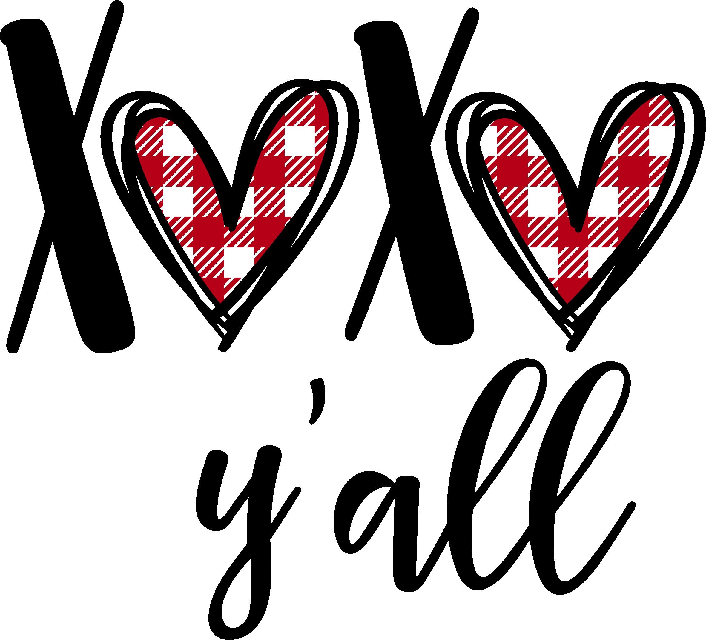 Xoxo Yall Layered Svg, Valentines Day Svg, Valentine Svg, Love Svg ...