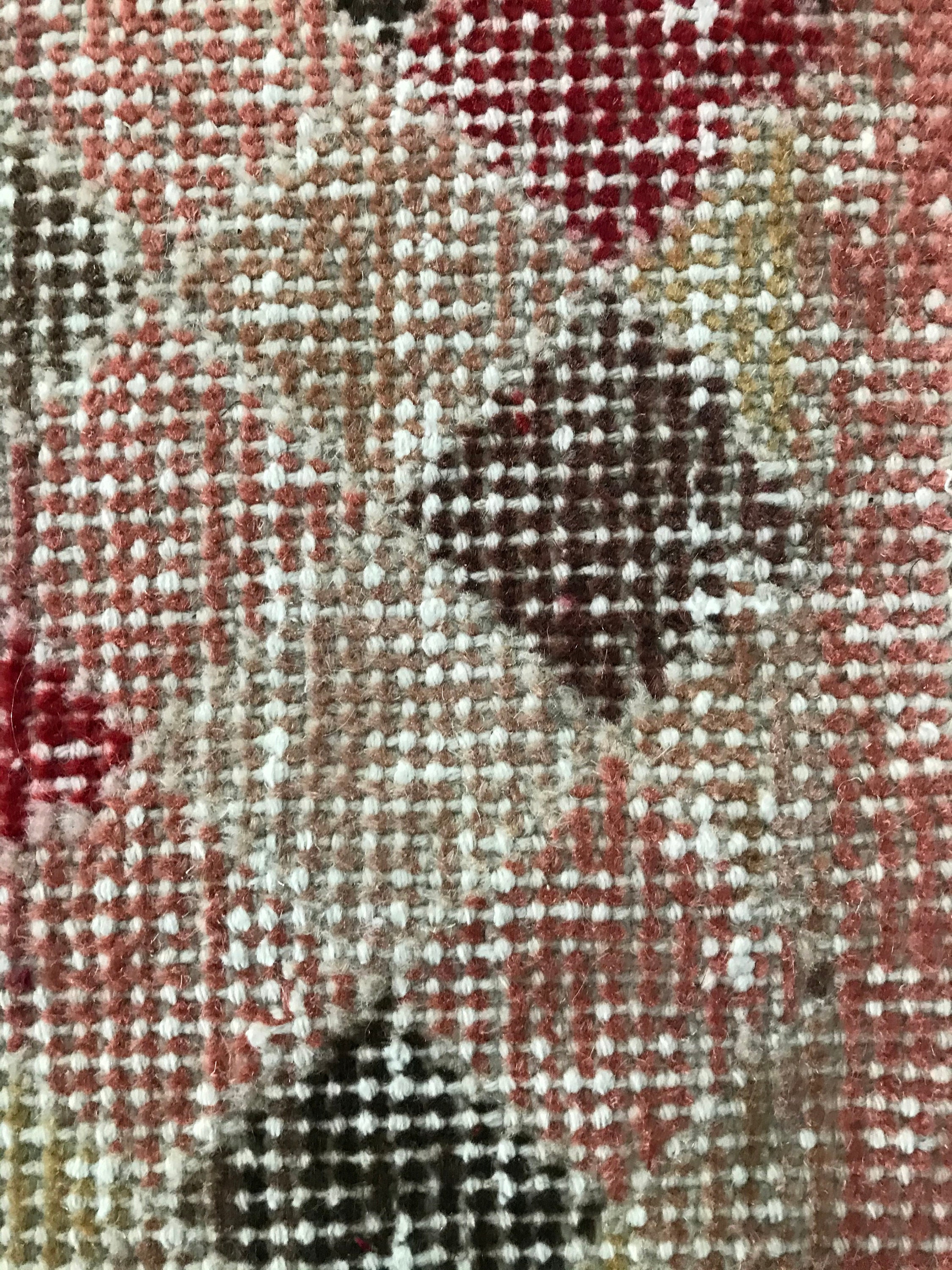 8 x 10 framed handmade antique rug fragment. Decorative wall art, wall