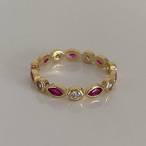 Pink Marquise Gold Vermeil Ring