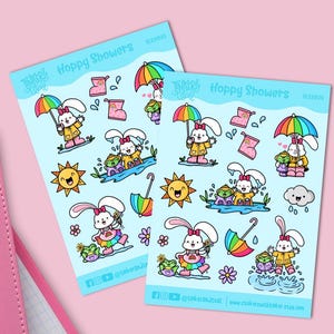 Adesivos Kawaii para Planejador de Primavera, Adesivos Kawaii, Adesivos para Planejador de Primavera, Adesivos para Diário