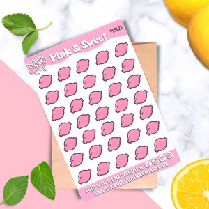 Fröhliche rosa Zitronen-Sticker - lebendige Zitrusfrucht-Designs für Spaß und organisierte Planung