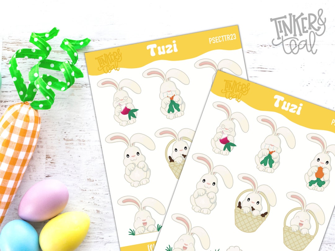 Bunny Rabbit Planner Stickers: Kawaii Easter Planning Stickers - Etsy