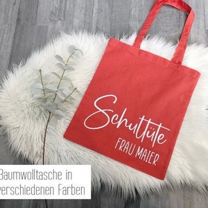Baumwolltasche | Lehrerin | personalisiert | mit Namen | Schultüte | Geschenk |  Stofftasche | Tragetasche