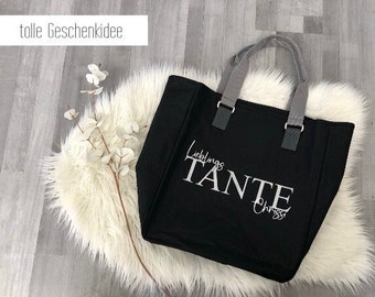 Maxi Shopper  | personalisiert | mit Namen | Geschenkidee | Schwester | Tante | Tasche | Geburtstag