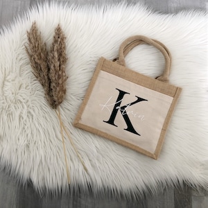 Jutetasche | personalisiert | Buchstabe | Name | Statement | Tasche | Jute | Geschenk | Geburtstag | Weihnachten