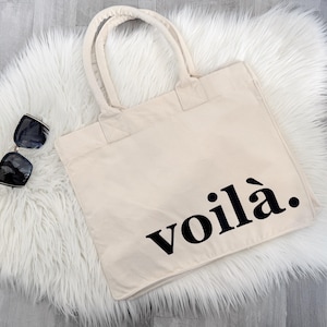 Shopper  | Voilà | Tasche | Sommer | Beachbag | Statement | mit trendy Spruch