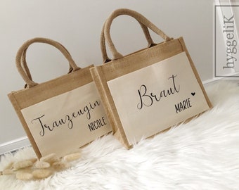 Jutetasche | JGA | Hochzeit | personalisiert | Tasche | Jute | Beutel | Geschenk