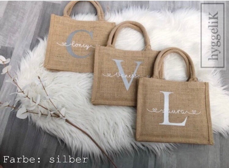 Jutetasche personalisiert Tasche Jute Beutel Geschenk Geburtstag Weihnachten Bild 4