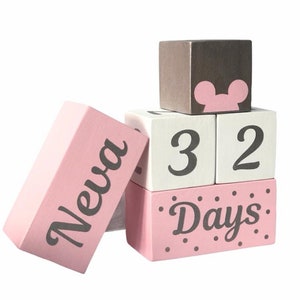 Set of 5 Personalized Wooden Cube|Custom Baby Cube|Wooden Letter Name Block|Wooden Nursery Kid Name Sign|Wood Baby Shower Gift|New Dad Gift