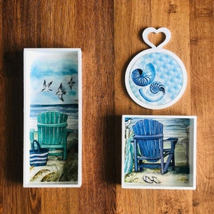 3er Set Küstenwanddekor|Benutzerdefiniertes nautisches Dekor|Holz Wohndekor|Küstenwandkunst|Nautische Themed Strandwandkunst|Sea Life Wandbehänge