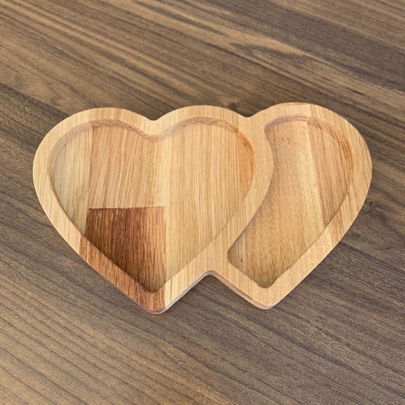 Heart Shaped Beech Wood Snack Platedecorative Serving Traynut Plattercustom  Table Topplate With Sectionsthanksgiving Gift for Her - Etsy