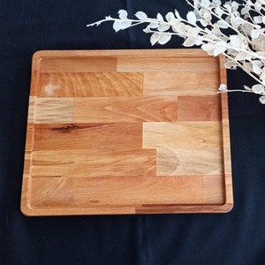 Beech Wood Plate|Tea Serving Tray|Kitchen Table Decor|Custom Table Top|Housewarming Table Centerpiece|Decorative Realtor Gift Tray For Her