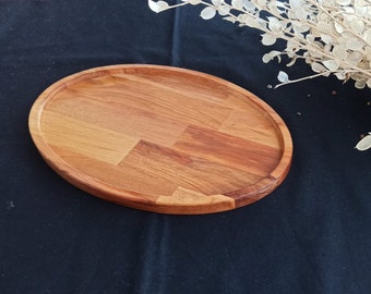 Natürliches Serviertablett aus Holz|Buchenholzplatte|Rustikales Tischdekor|Tee Serviertablett|Benutzerdefiniertes Kaffeeservice Tablett|Einweihungsparty Geschenkplatte für Sie