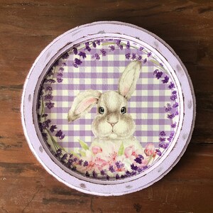 Easter Bunny Tray|Board For Easter|Dear Easter Bunny Board|Easter Serving Decor|Hand Painted Round Wooden Tray|Original Home Decor Gift