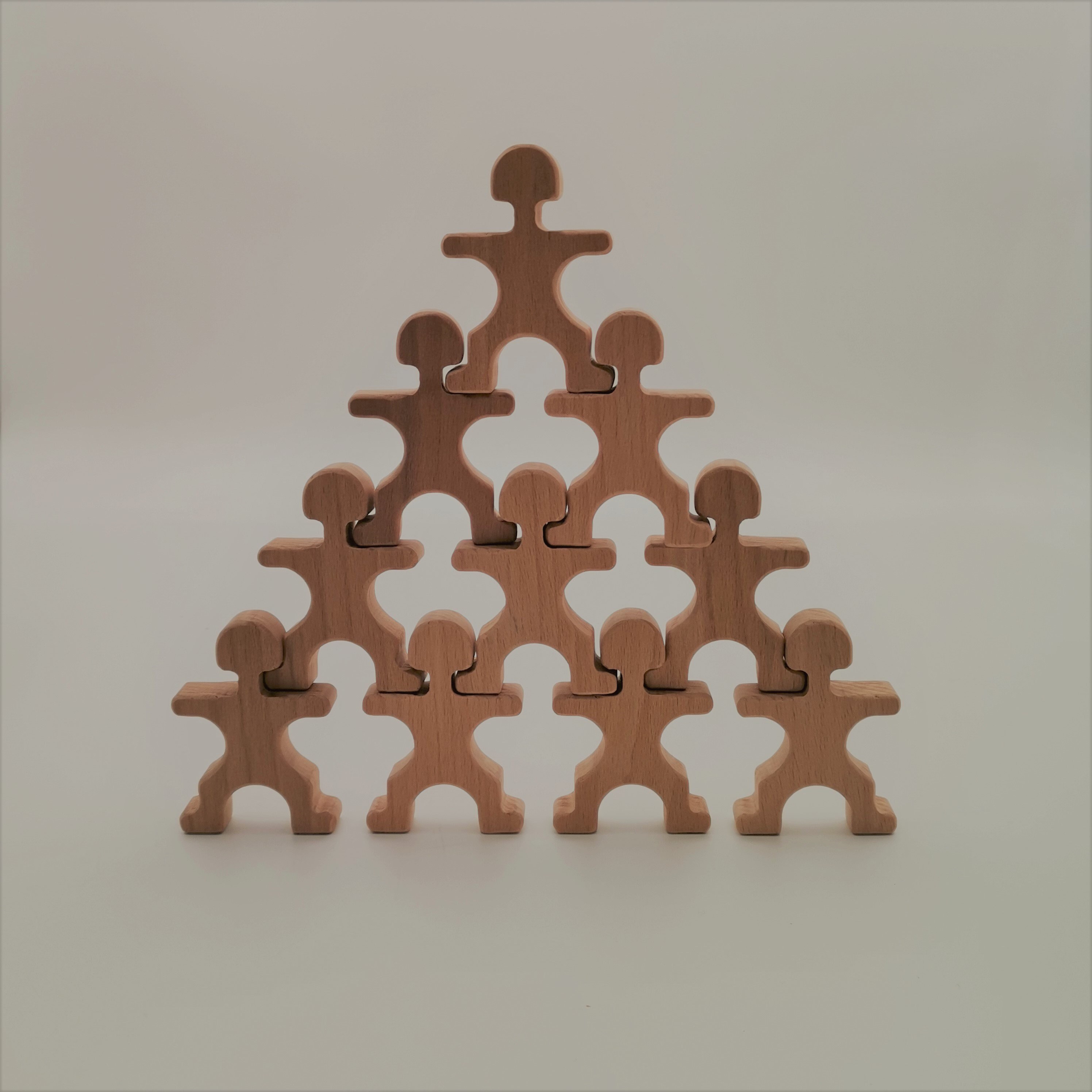 Wooden Flockmen|wooden Stacking and Balancing Toy|acrobat Men Natural ...