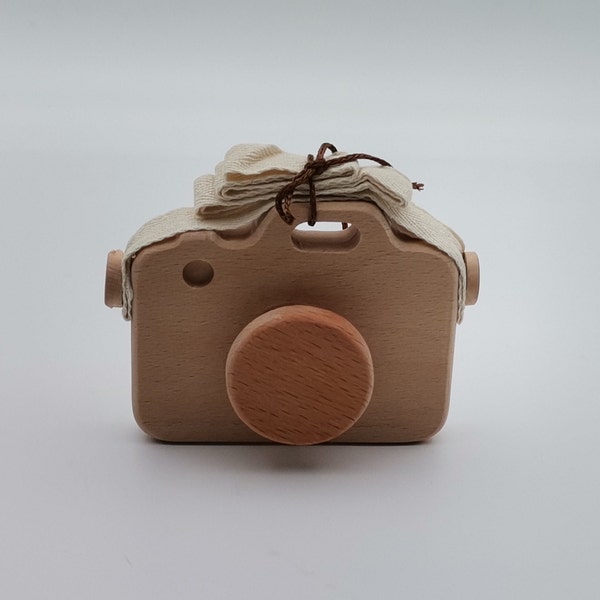Wooden Toy Camera|Organic Kids Toy Camera|Imaginative Pretend Play Toy|Baby Shower Birthday Gift For Kids|Natural Montessori Toy For Toddler