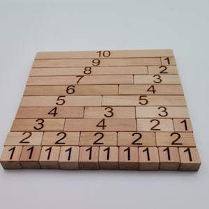 Waldorf Educational Math Toy|Montessori Math Board|Basic Math Game|Preschool Learning Activity|Homeschool Puzzle Toy For Toddler|Beech Wood