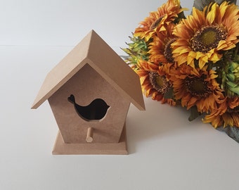 Unfinished Wooden Bird Shaped House|Ready to Paint, Varnish, Decoupage|Custom Unfinished Wood DIY Supply|Handcraft|Housewarming Gift