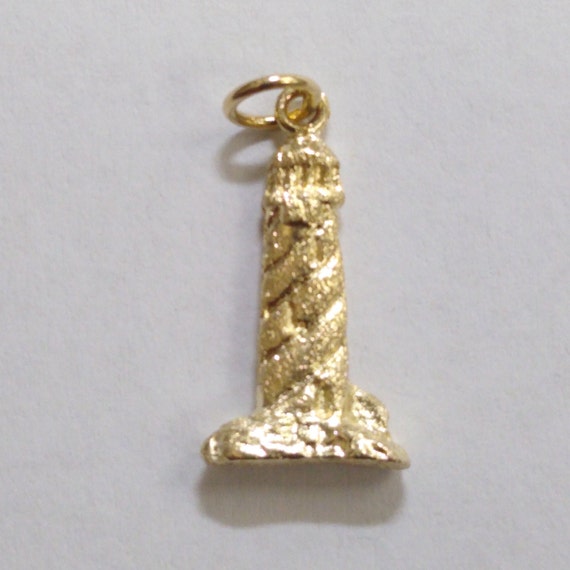 14KY Gold Estate Lighthouse Charm