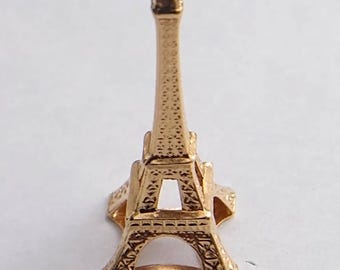 18K Rosy Yellow Gold (Tested) Vintage Eiffel Tower Charm