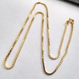 14K Yellow Gold Vintage Italian Box Chain