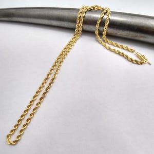 14K Yellow Gold Vintage Rope Chain/Necklace