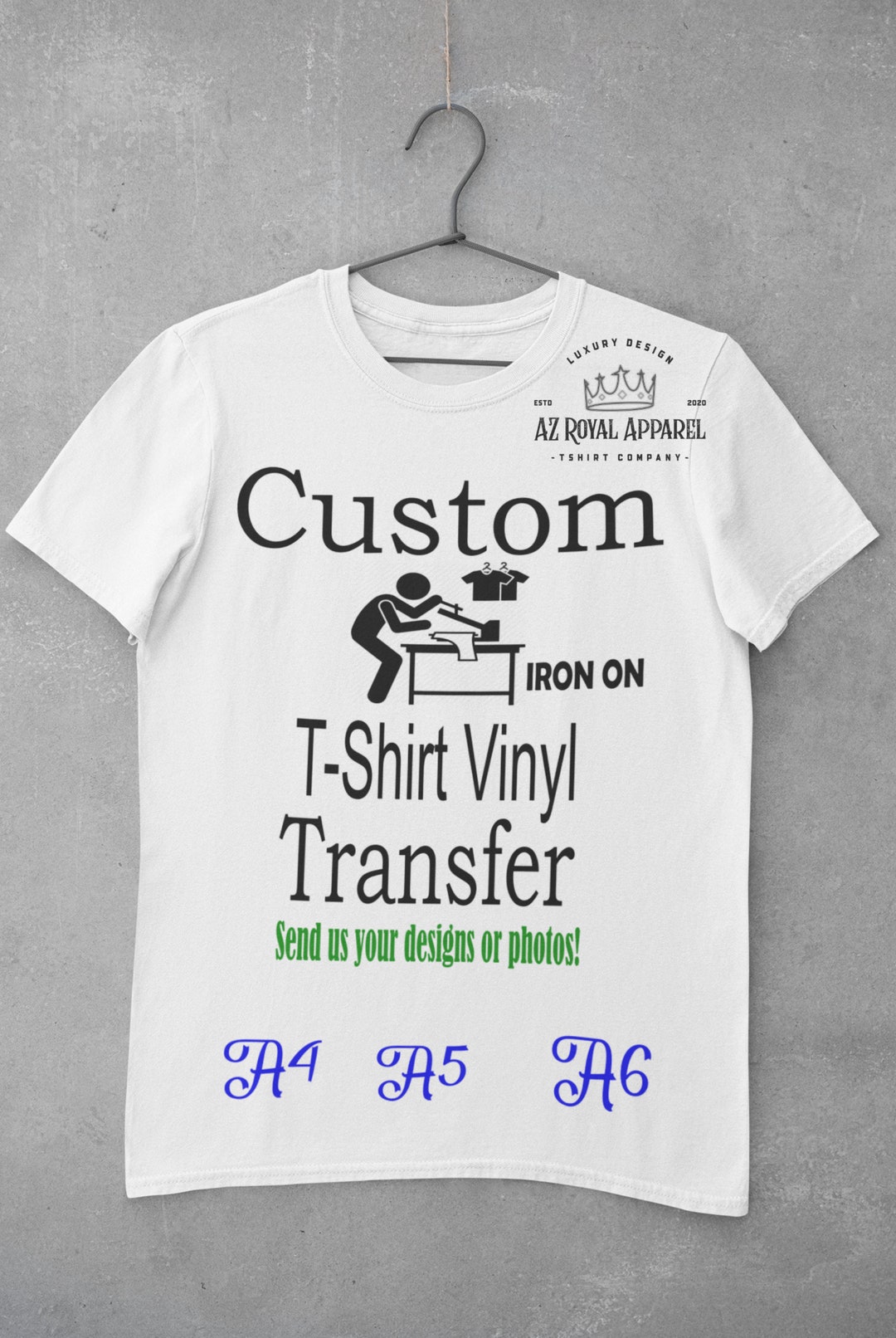 Custom Iron on Tshirt Transfer, Custom Heat Transfer Vinyl Etsy