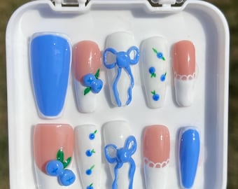 Blueberry Press On Nail Set