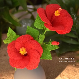 Crochet Hibiscus Pattern - Crochet Flower Pattern