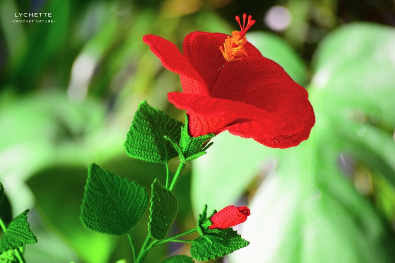 Crochet Hibiscus Pattern - Crochet Flower Pattern image 6