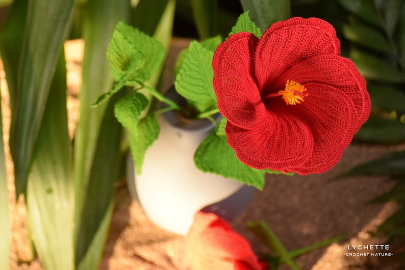 Crochet Hibiscus Pattern - Crochet Flower Pattern image 3