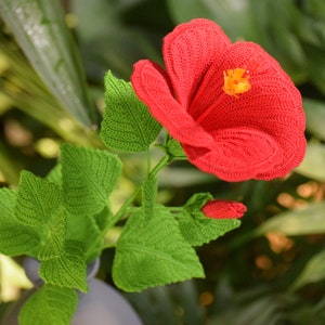 Crochet Hibiscus Pattern - Crochet Flower Pattern image 8