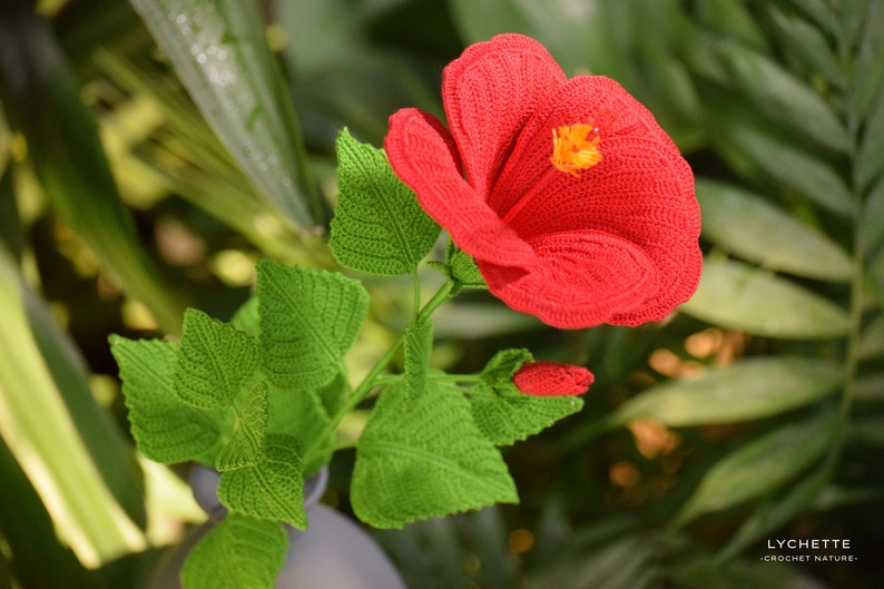 Crochet Hibiscus Pattern - Crochet Flower Pattern image 8
