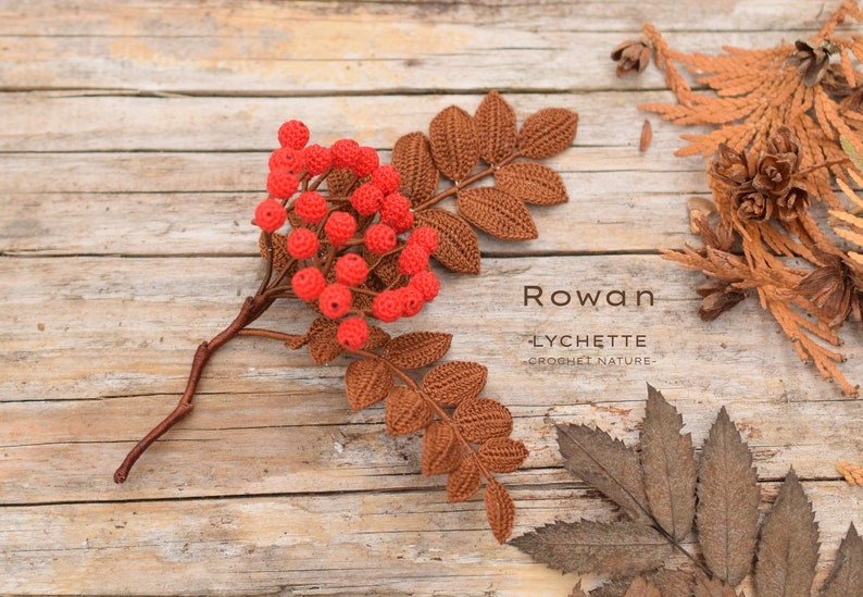 Crochet Rowan Mountain Ash, crochet pattern for Rowan, Mountain Ash, Sorbus image 1