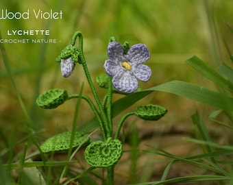 Crochet Wood Violet SweetViolet- Crochet Flower Pattern