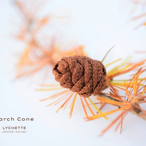 Larch Cone Crochet Pattern - Crochet Pattern for autumn cone.