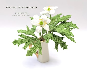 Crochet Wood Anemone ( Anemone nemorosa 'Lychette')- Crochet Pattern for anemone