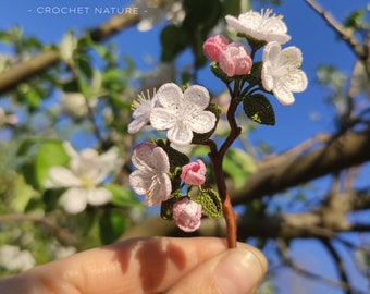 Crochet Apple Blossom Pattern - Crochet Flower Pattern